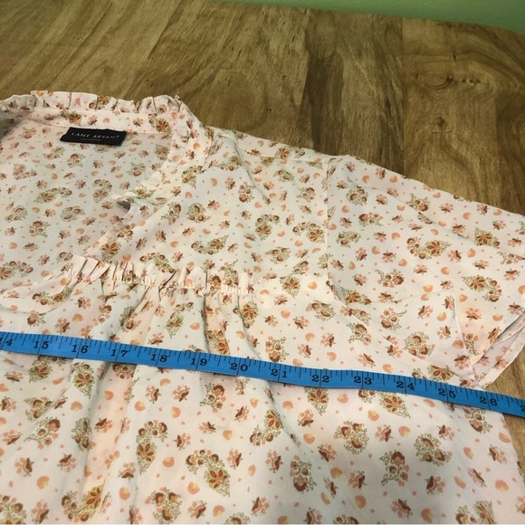 Lane Bryant Autumn Floral Lightweight Short Sleeve Top Womens Plus Size 24 - Picture 5 of 7